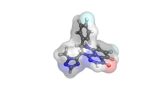 Talzenna (talazoparib), potent PARP inhibitor anticancer drug, 3D molecule 4K