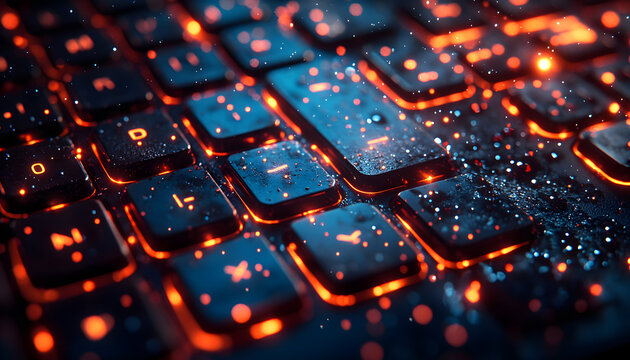 Ultra Realistic 3D Render of Artificial Intelligence Concept with Neon Lights, Neural Network and Futuristic Digital Technology