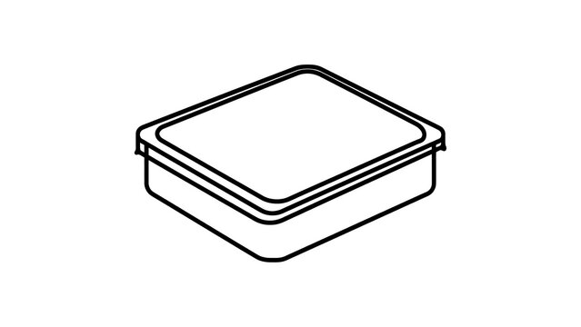 Empty rectangular container on white background.