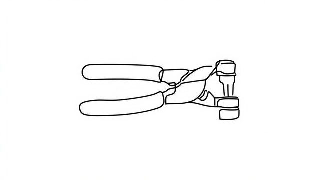 Pliers tool illustration on white background.