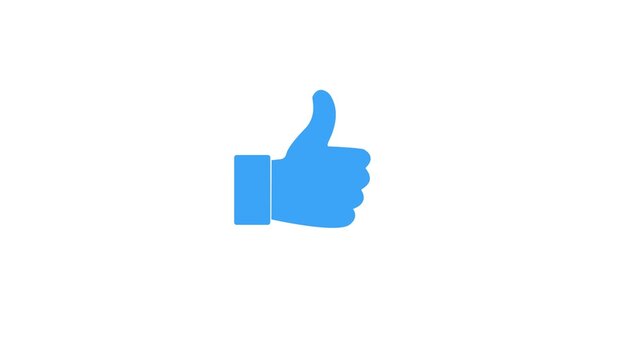 Like Hand Gesture Icon Animation in 4K