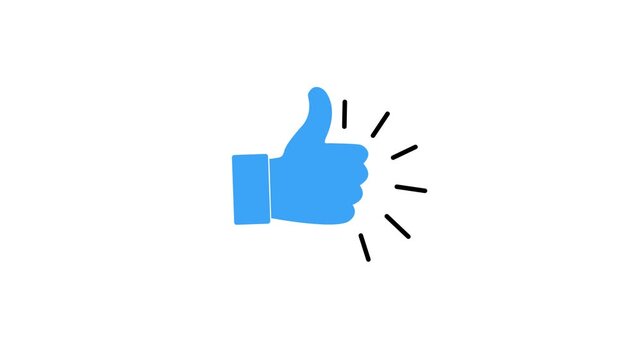 Like Hand Gesture Icon Animation in 4K