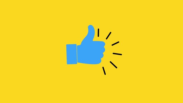 Like Hand Gesture Icon Animation in 4K
