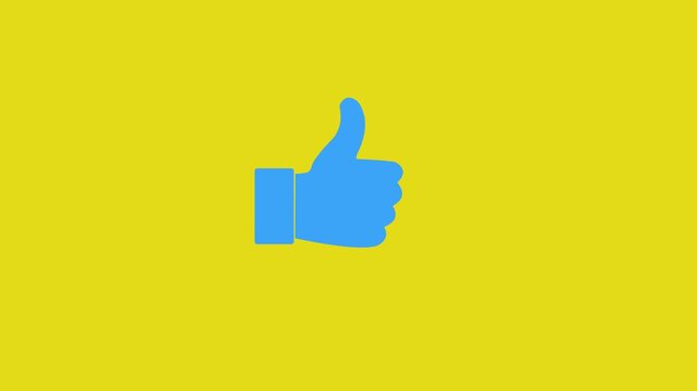 Like Hand Gesture Icon Animation in 4K