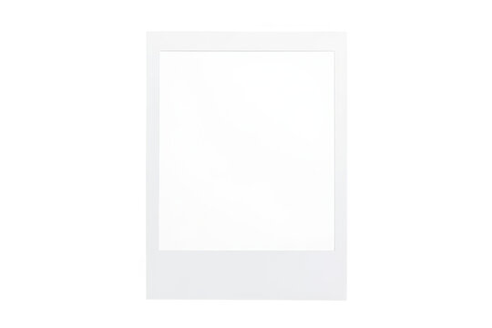 Narrow blank white photo frame