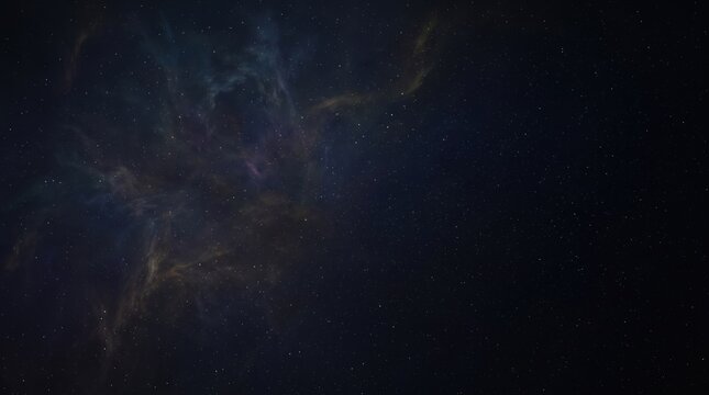 Dark abstract space background with mysterious cosmic nebula and subtle starlight.