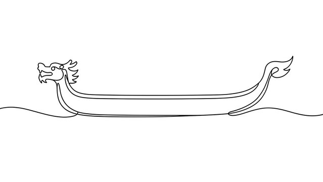 Dragon boat illustration on white background.