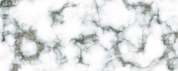 Obraz premium Classic white marble texture with bold golden veins and smoky grey patterns for high end residential floor and wall tiling.