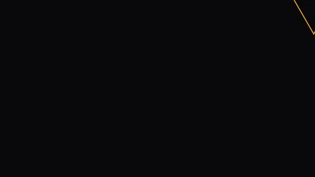 Minimalist neon triangle shape animation loop on 4k black background, for motion geometric