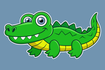 Fototapeta premium Aggressive Alligator Mascot Logo Vector Fierce Crocodile Esports Sports Team Emblem.