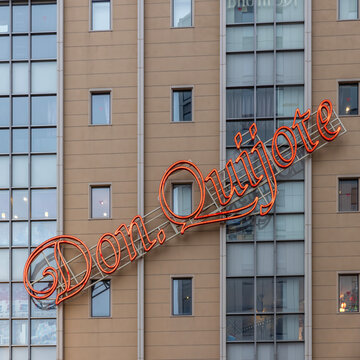 Don quijote retail building facade in japan