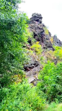 Rocky Cliffs, Hills and Forest in Divoka Sarka Nature Reserve Prague