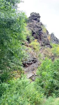 Rocky Cliffs, Hills and Forest in Divoka Sarka Nature Reserve Prague