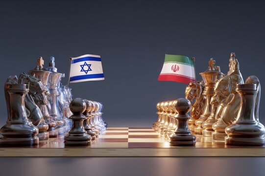Strategic tensions: symbolic chess match between nations. High r