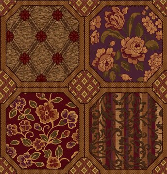 thai art pattern on the wall