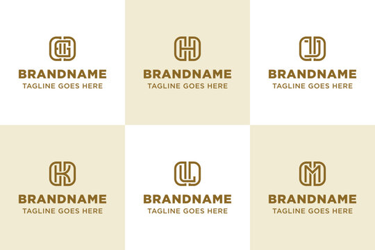 Letters DGD DHD DJD DKD DLD DMD Monogram Logo Set