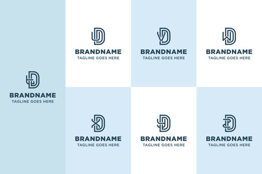 Letters TDD UDD VDD WDD XDD YDD ZDD Monogram Logo Set