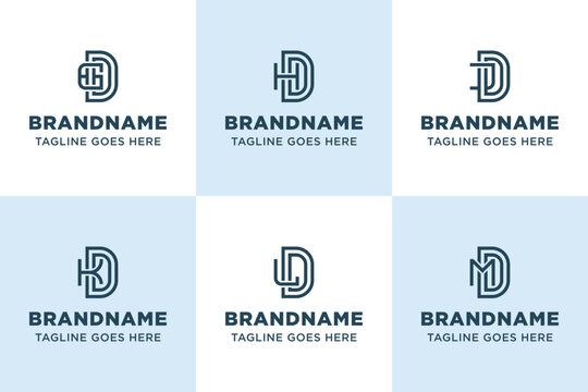 Letters GDD HDD JDD KDD LDD MDD Monogram Logo Set