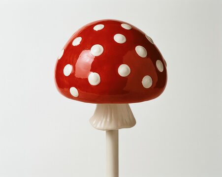 Red Polka-Dot Mushroom Lollipop