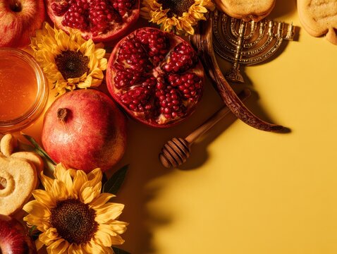 Hand peeling cooked pomegranate seeds with fresh fruit