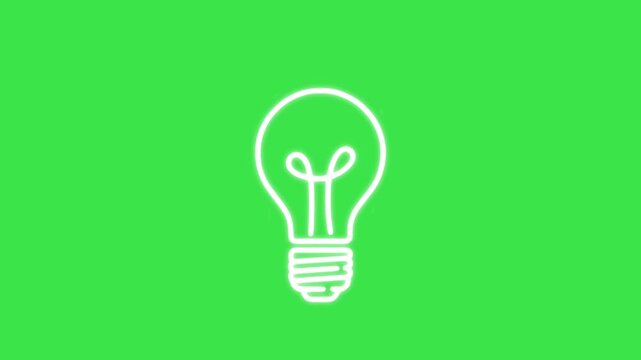 Light bulb idea icon animation video
