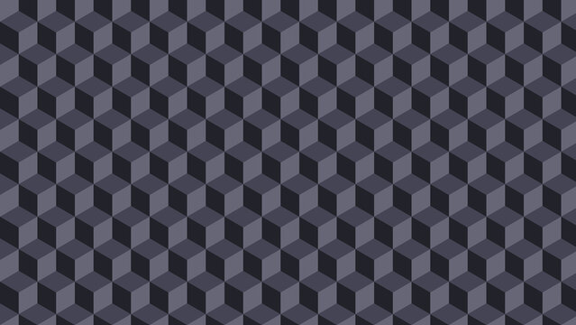 Seamless isometric cube pattern design for modern wallpaper texture and stylish background.