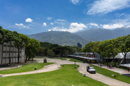Caracas, Venezuela. View of the campus of the University City of Caracas, home of the Central University of Venezuela