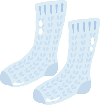 cute fall winter knitting socks holiday outfits fashion vector illustration