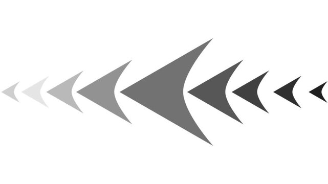 Minimalist abstract arrow motion dynamic directional flow animation, modern geometric loading sequence for ui and digital presentations