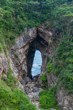 Natural Sea Cave Framing the Ocean