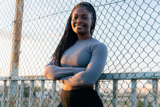 Confident athlete portrait 