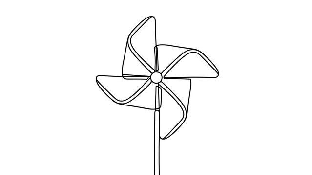Simple pinwheel illustration on white background.