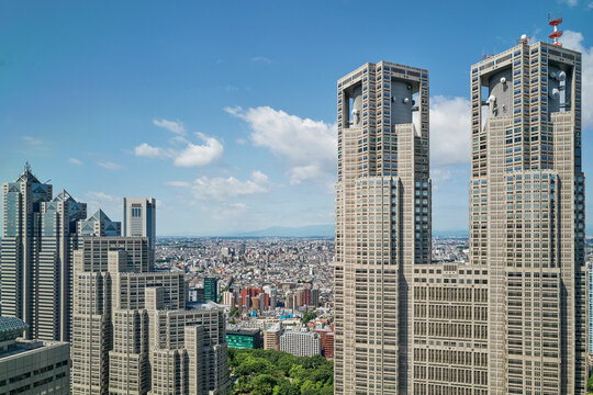 City Skyline View From Tokyo Metropolitan Government Building in Japan