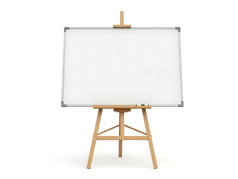 Lightweight wooden easel with blank whiteboard