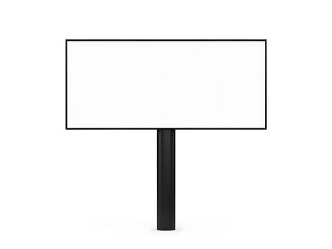 Modern black signboard on a pole