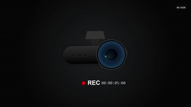 Dash Cam Recording Interface 4K Video