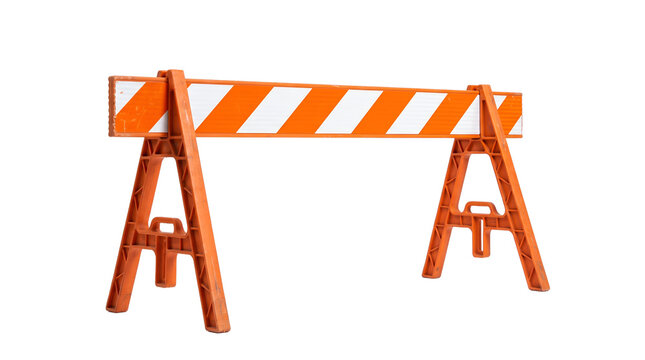 under construction barrier ,isolated on transparent background png