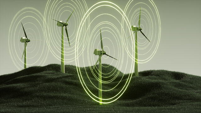 Wind Turbines with Smart Energy Signal Rings