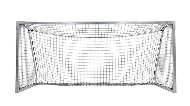 Metal soccer goal net, png