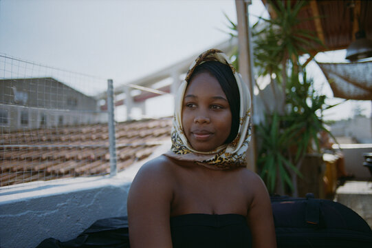 Low-Key Rooftop Portrait