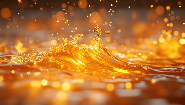 Golden Honey Dripping from Fresh Honeycomb with Natural Beeswax Texture and Sweet Detail