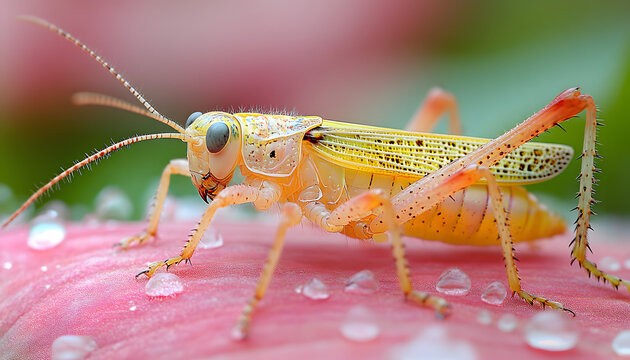 Detailed Close Up of a Small Bug with Intricate Body Texture and Natural Features