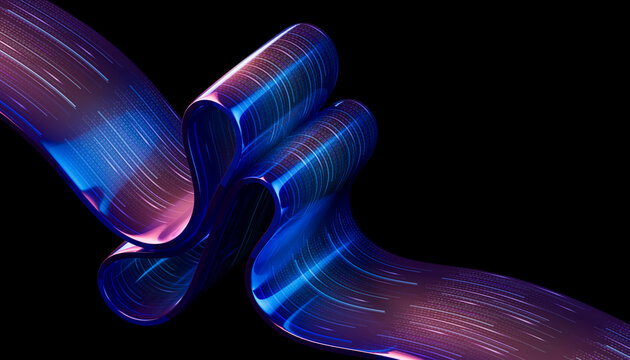 Cyber Data Ribbon 3D