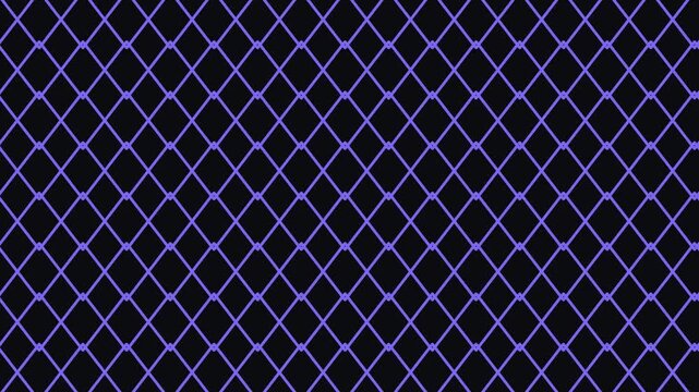 Mesh network illustrates a purple diamond grid pattern layered over a dark background.