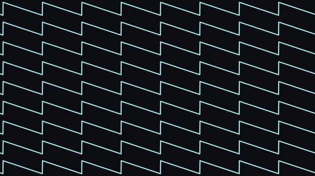 Stepped lines arranged in a repeating sequence create a rhythmic staircase effect across the dark field.