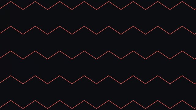Chevron pattern consisting of repeating thin lines forms a consistent zigzag texture across the surface. zig zag line flow moving velocity animation