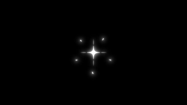 White glowing splash explosion with magical twinkling stars, cartoon energy flash FX, hand-drawn slash burst animation, glitter sparkle trails, fairy dust motion, radiant shockwave effect, 4K video