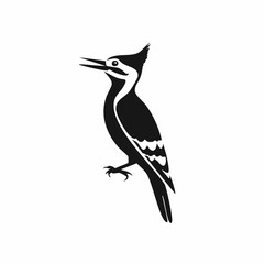 Naklejka premium Minimalistische Specht-Silhouette – Waldvogel als Vektorillustration