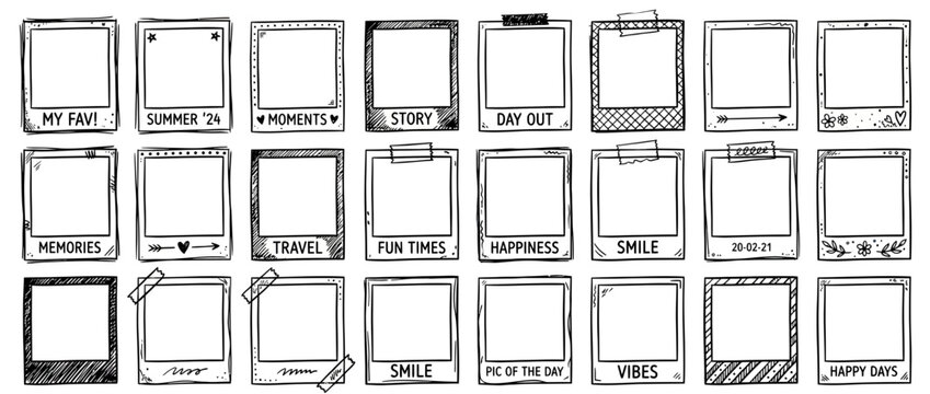 Hand Drawn Photo Frames Collection