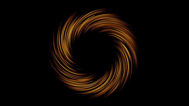 Luxury golden particle swirl featuring shining glitter sparks, glowing spiral frame, radiant light trails, seamless animation ideal for holiday  celebrations, and premium motion graphics.